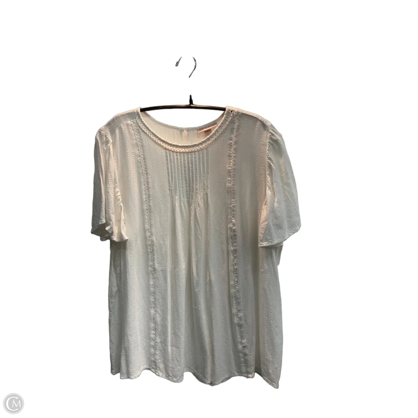Top Short Sleeve By Knox Rose In White, Size: Xl