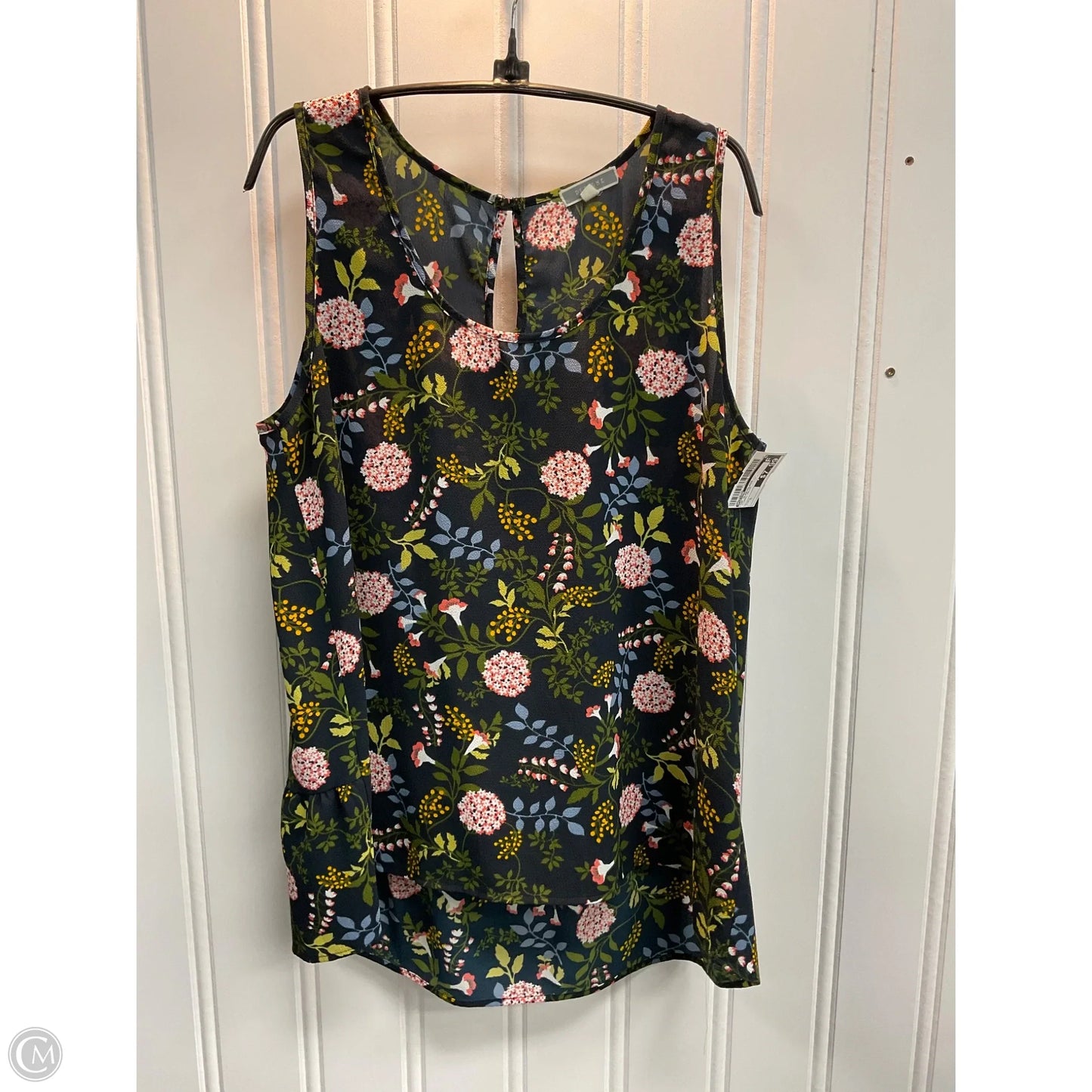 Top Sleeveless By Pleione In Floral Print, Size: L