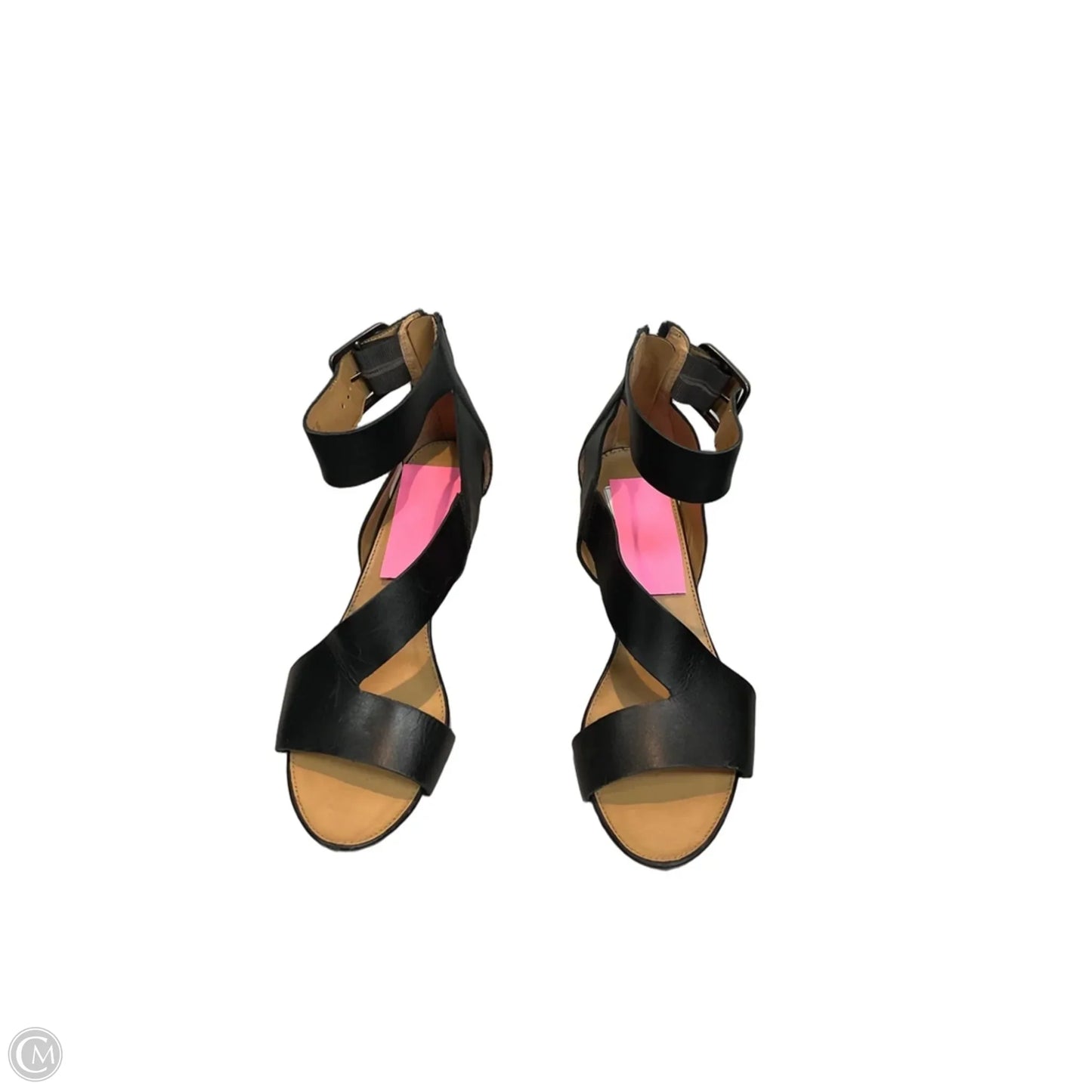 Sandals Heels Wedge By Franco Sarto In Black, Size: 8