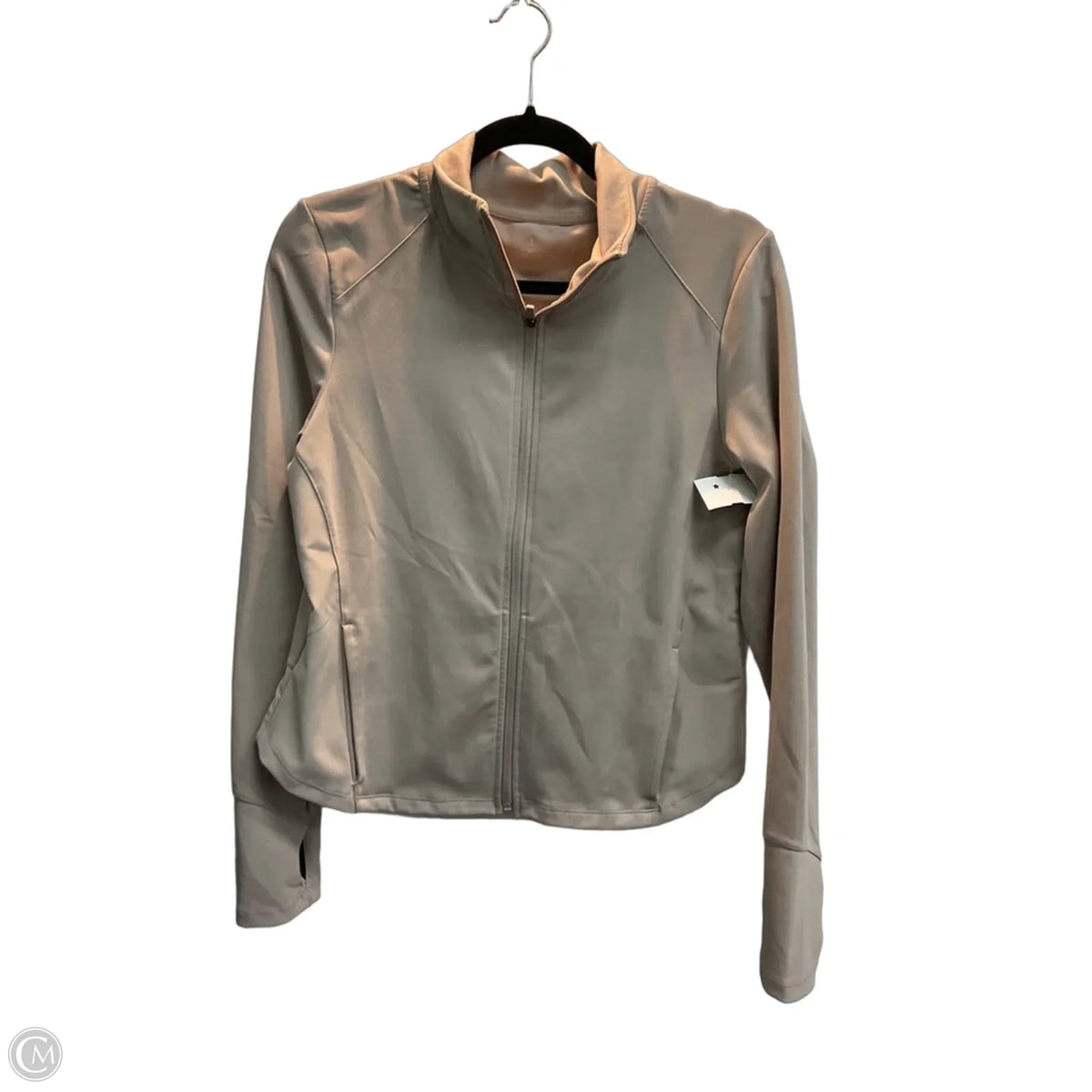 Athletic Jacket By Danskin In Taupe, Size: M