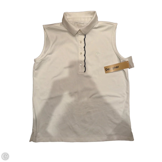 Top Sleeveless Designer By Tory Burch In White, Size: M