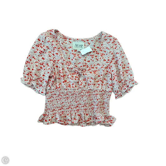 Blouse Short Sleeve By Clothes Mentor In Pink, Size: L