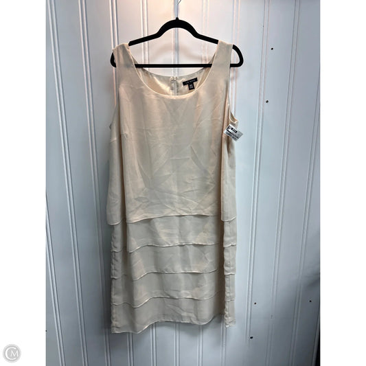 Dress Party Midi By Clothes Mentor In Taupe, Size: 1x