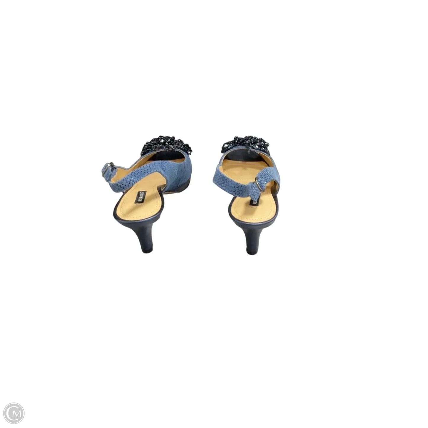 Sandals Heels Kitten By Alex Marie In Navy, Size: 7.5