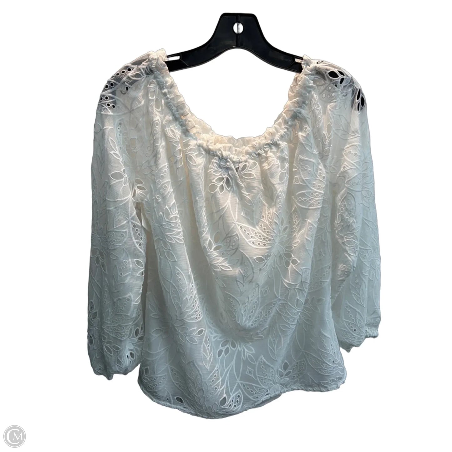 Blouse Long Sleeve By White House Black Market In White, Size: S