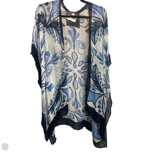 Kimono By Cato In Blue & White, Size: Osfm