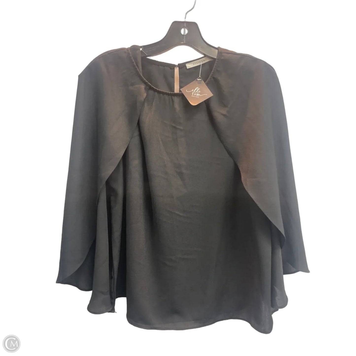 Top Short Sleeve By Ellison In Black, Size: L