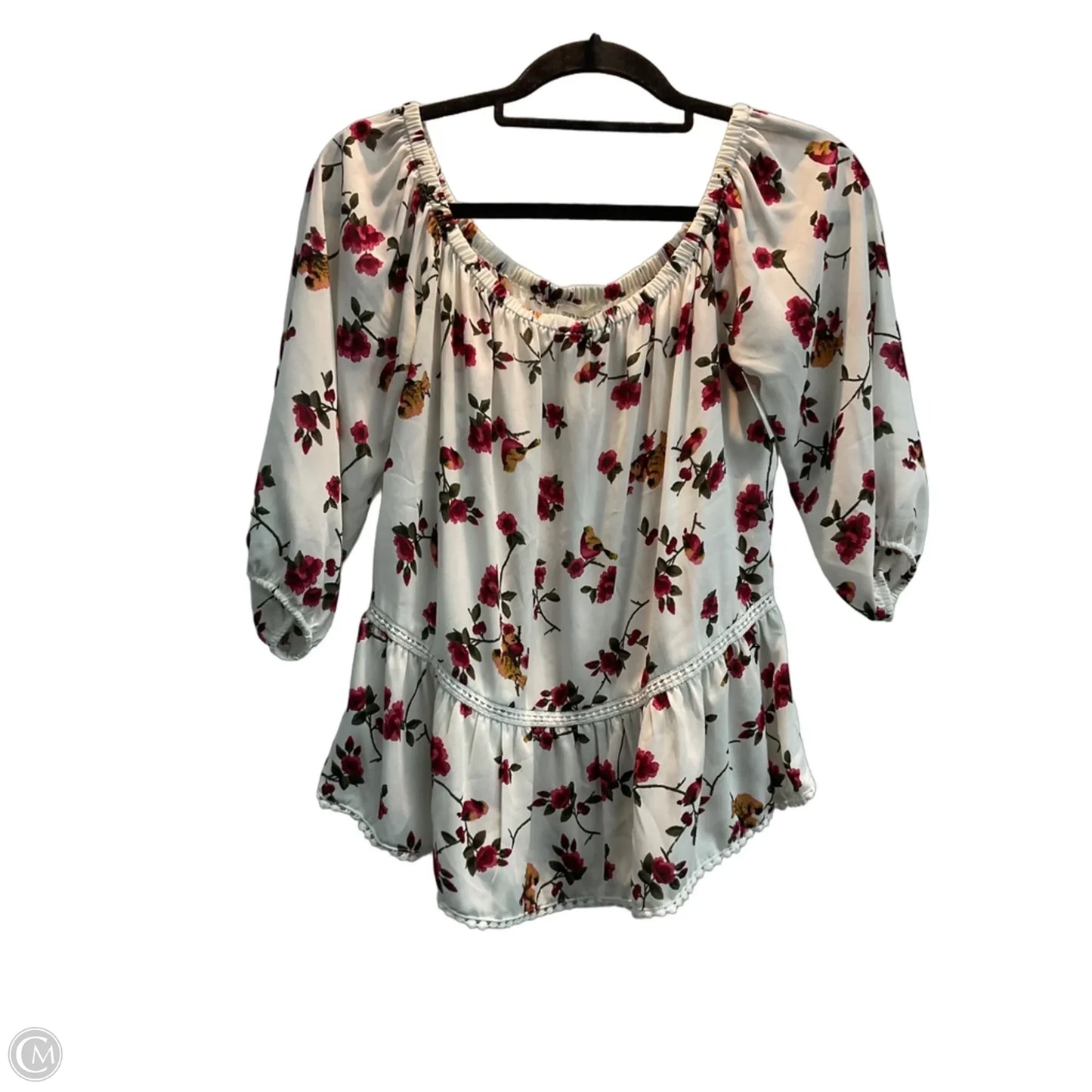 Blouse Long Sleeve By Clothes Mentor In Floral Print, Size: S