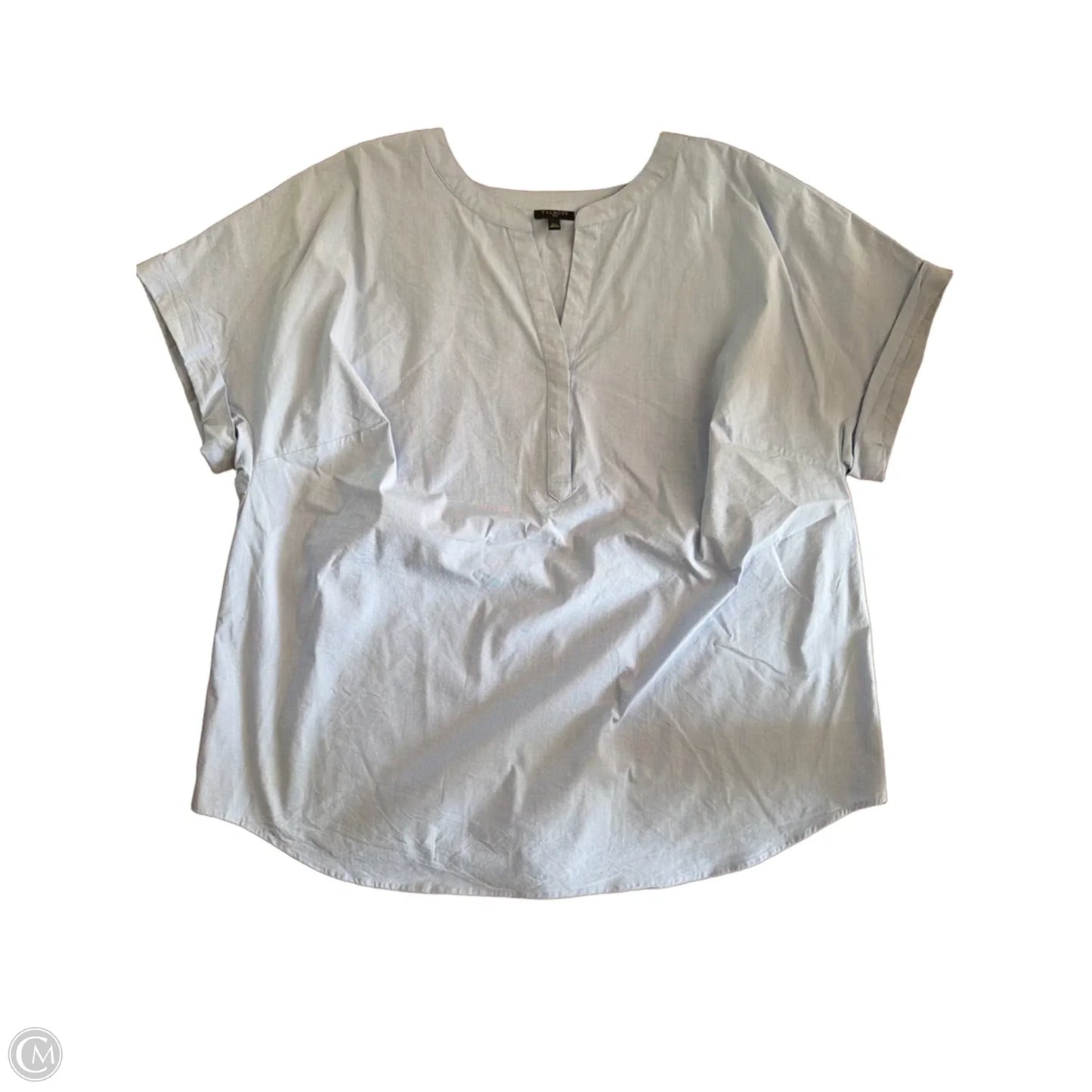 Top Short Sleeve By Talbots In Blue, Size: 2x