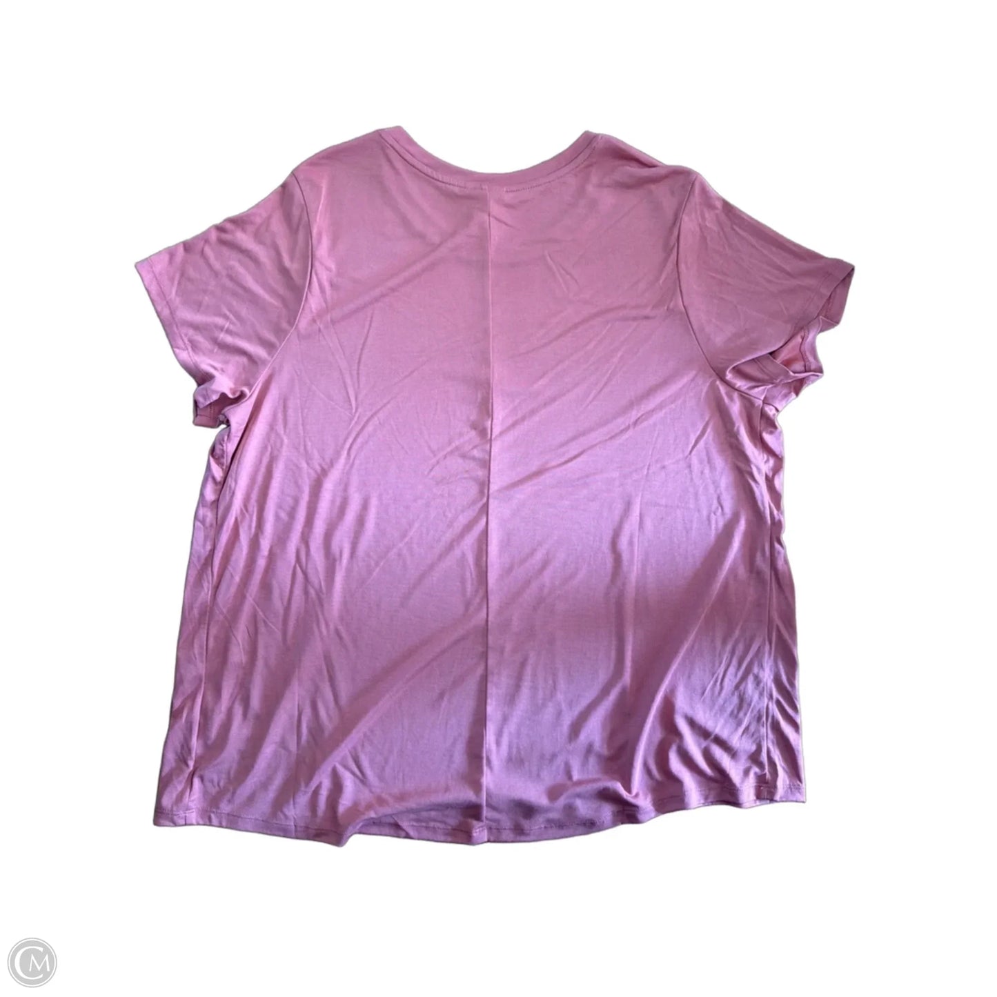 Top Short Sleeve By Ava & Viv In Pink, Size: 1x
