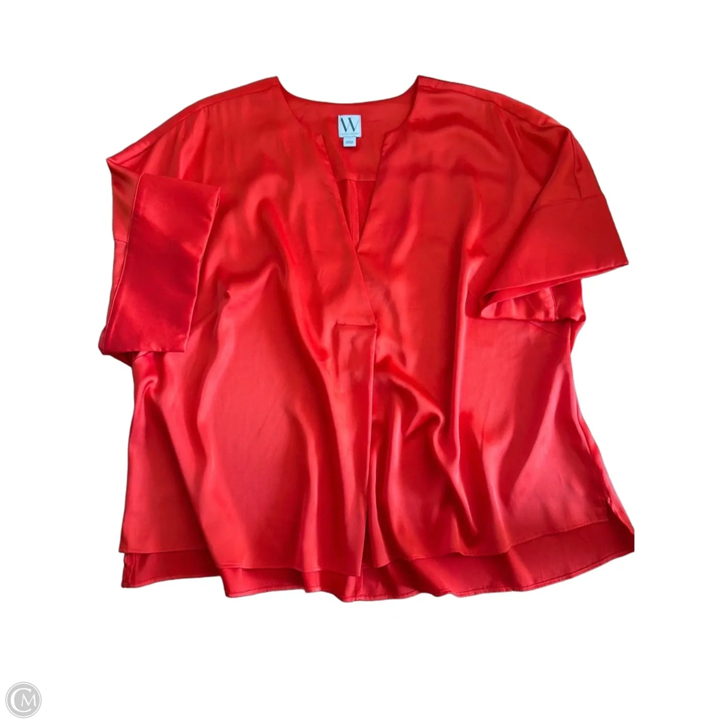 Top Short Sleeve By Worthington In Orange, Size: 1x