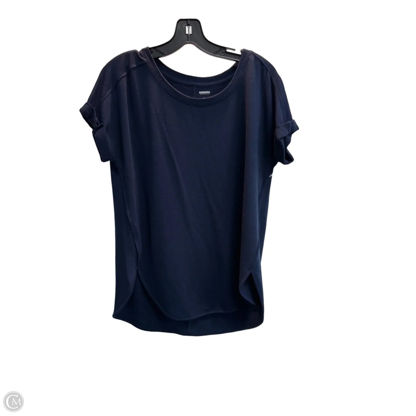 Top Short Sleeve By Sonoma In Navy, Size: M