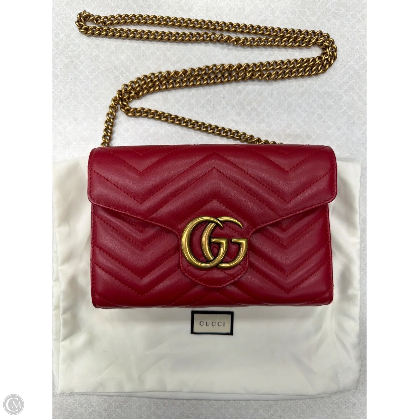 Crossbody Luxury Designer By Gucci, Size: Medium