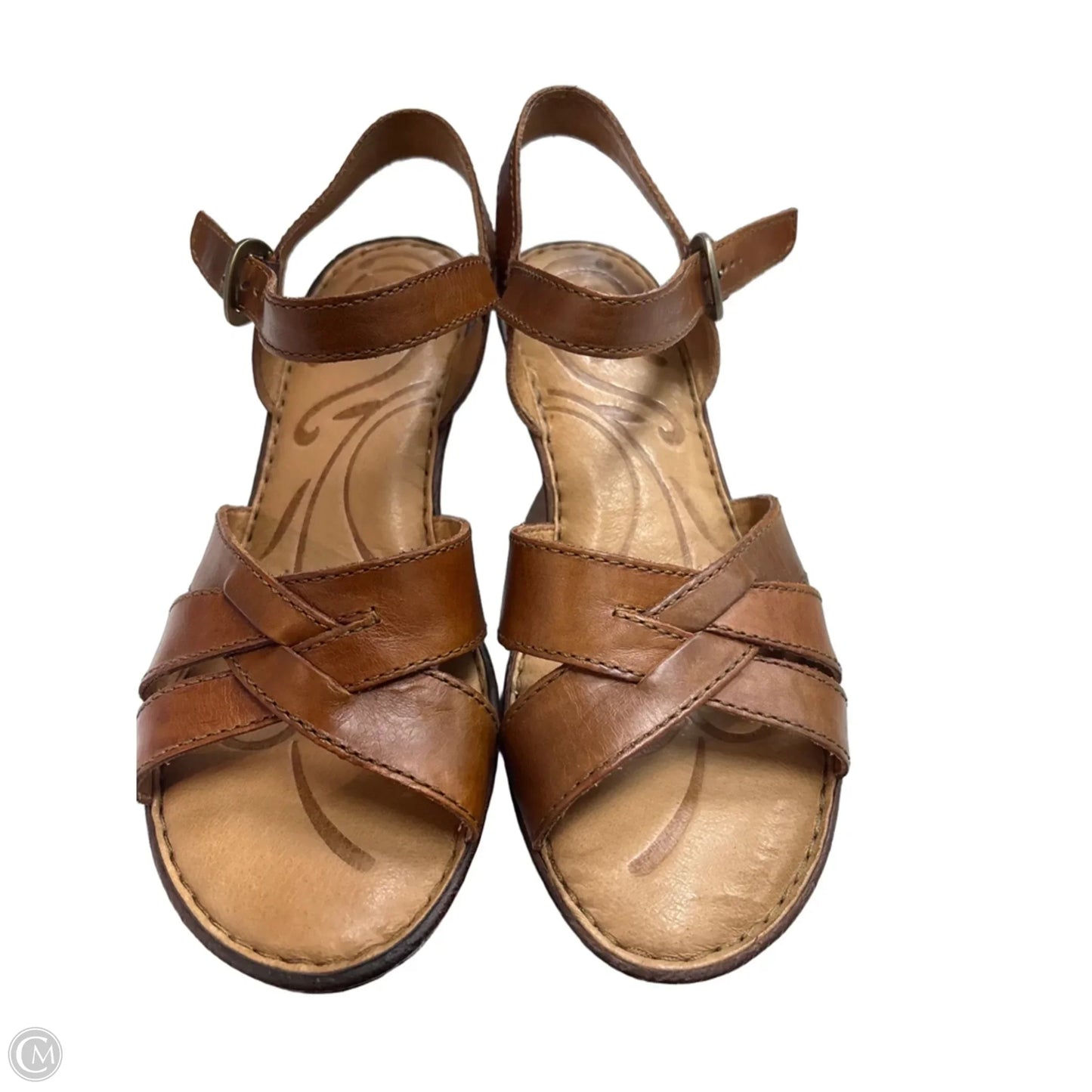 Sandals Heels Block By Born In Brown, Size: 10