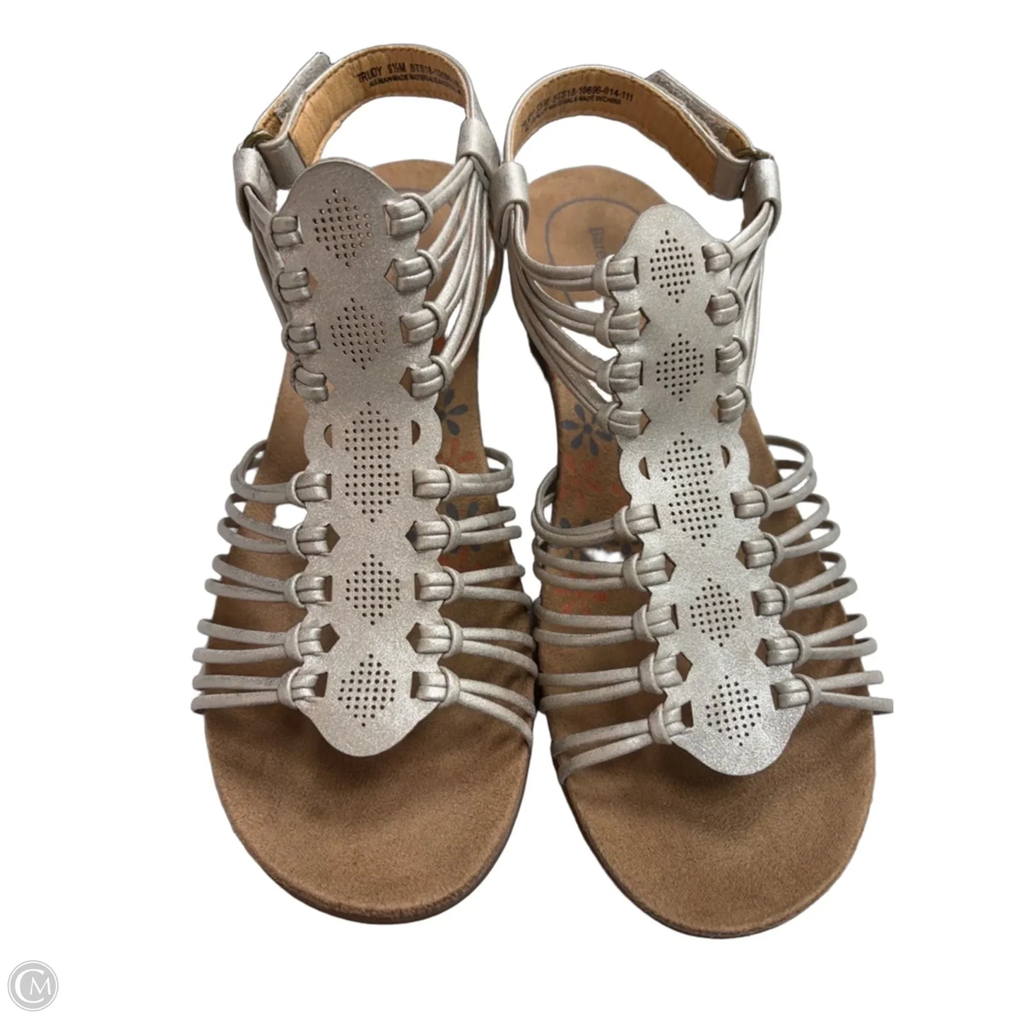 Sandals Heels Wedge By Bare Traps In Tan, Size: 9.5