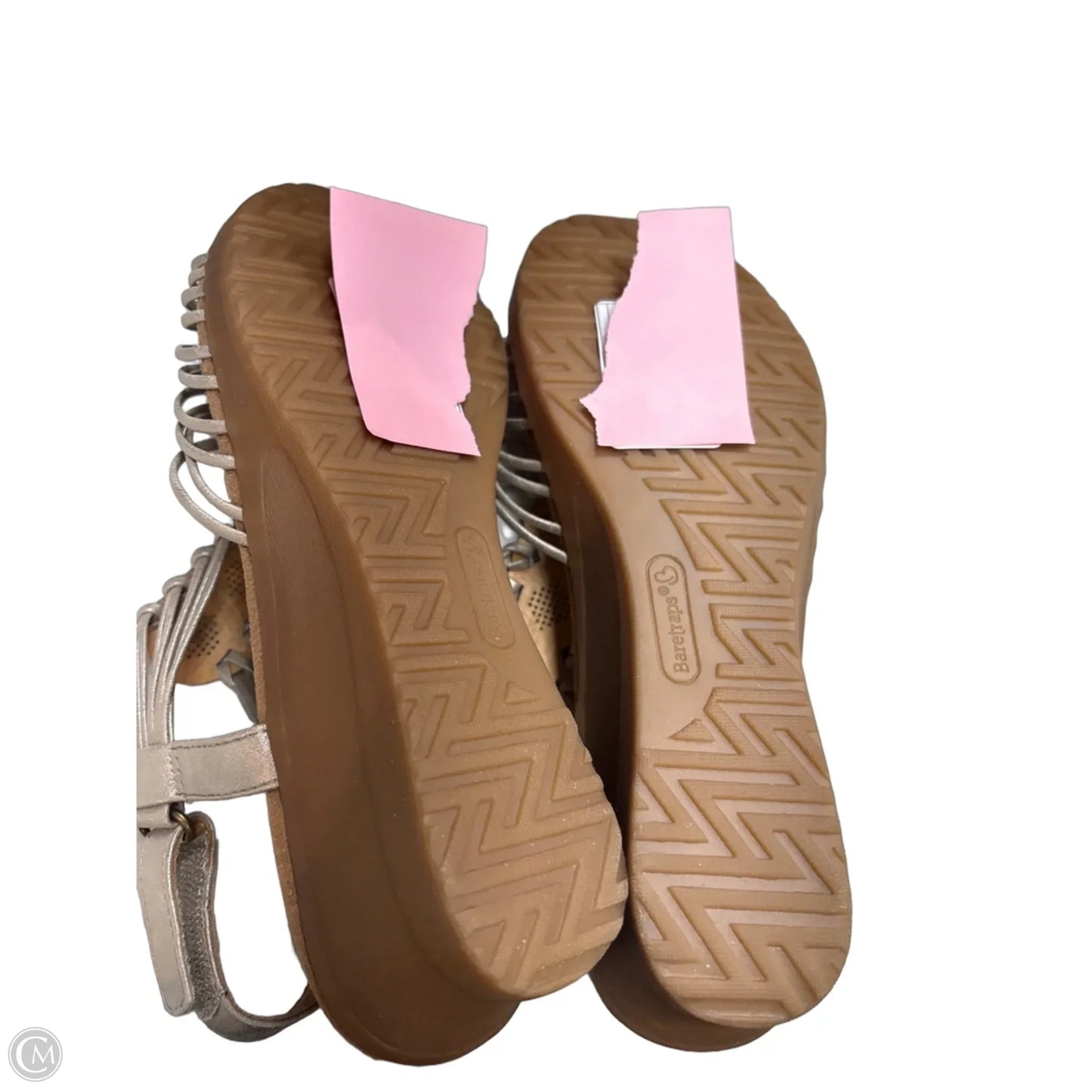Sandals Heels Wedge By Bare Traps In Tan, Size: 9.5