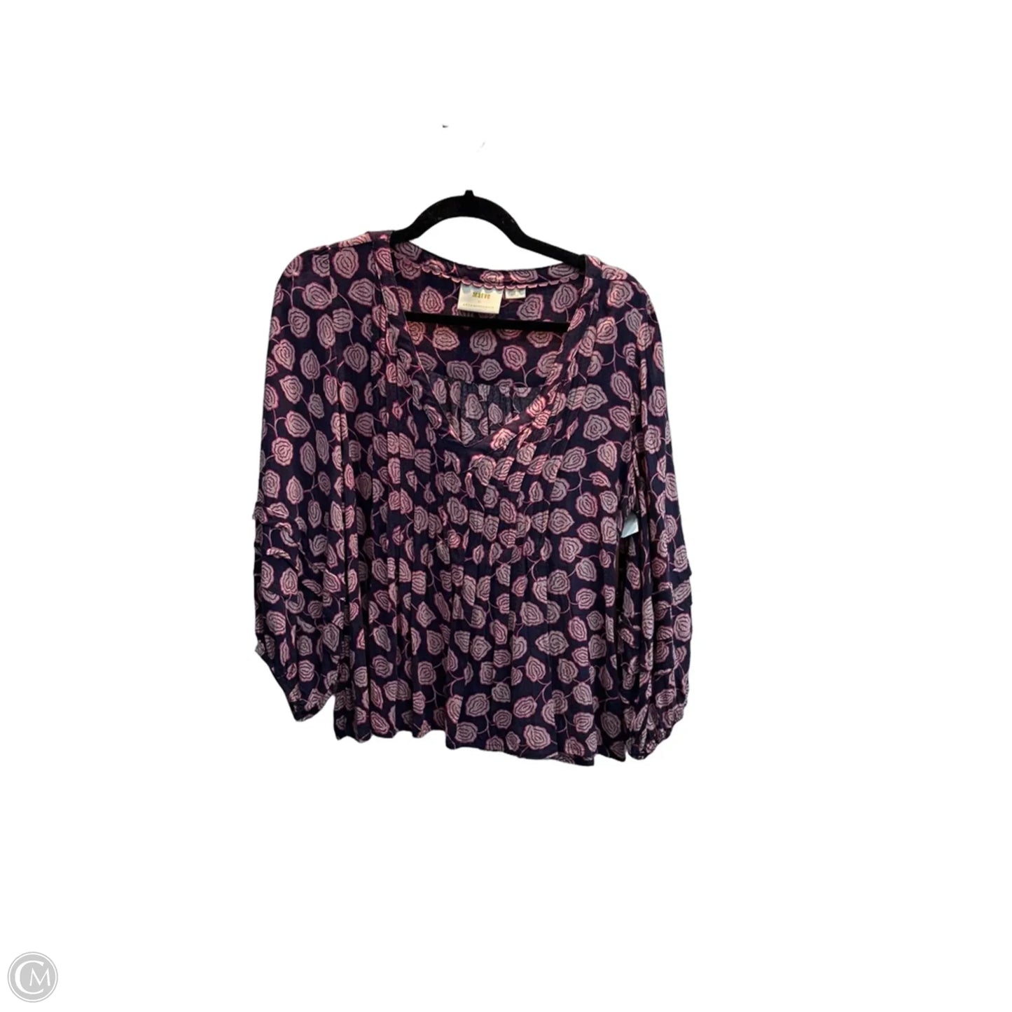 Top Long Sleeve By Maeve In Floral Print, Size: M