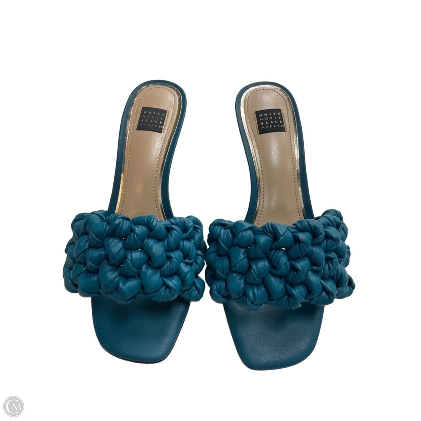 Sandals Heels Kitten By White House Black Market In Teal, Size: 7