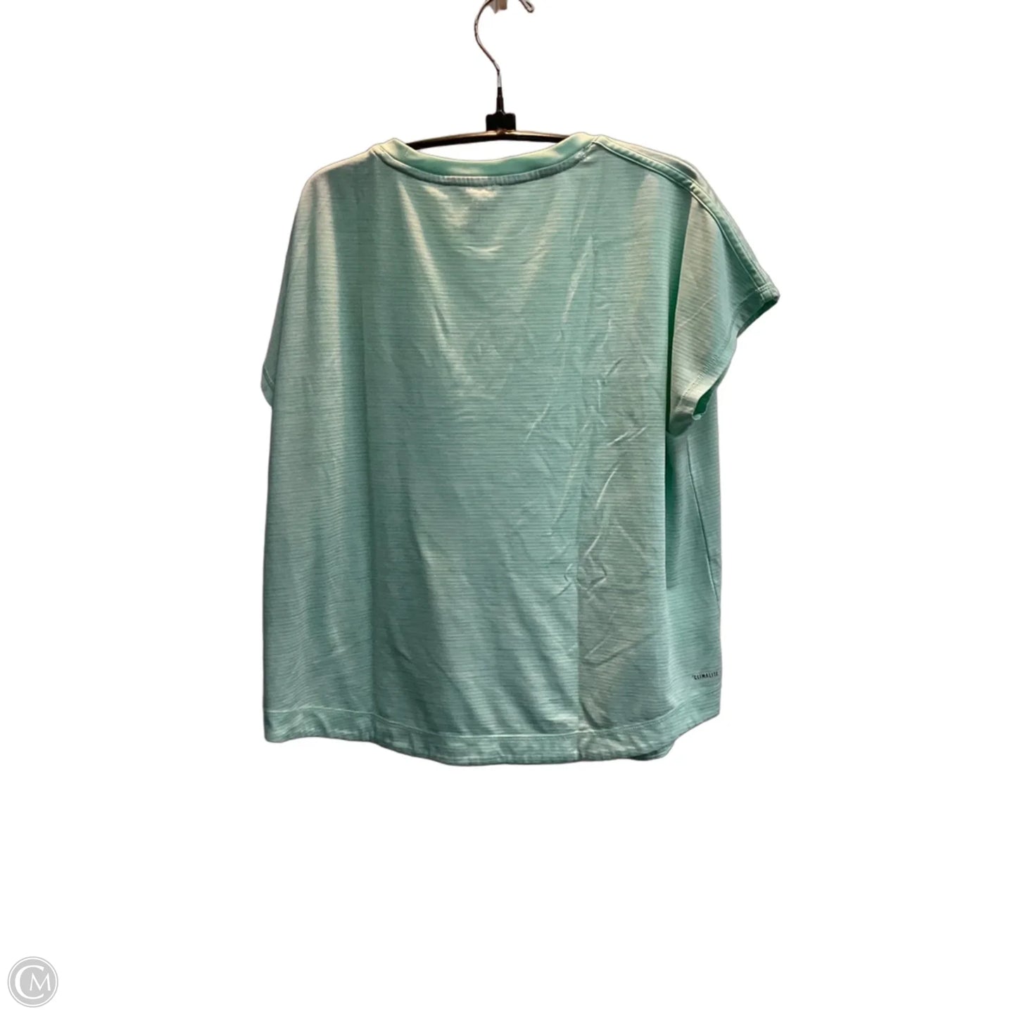 Athletic Top Short Sleeve By Adidas In Blue, Size: L