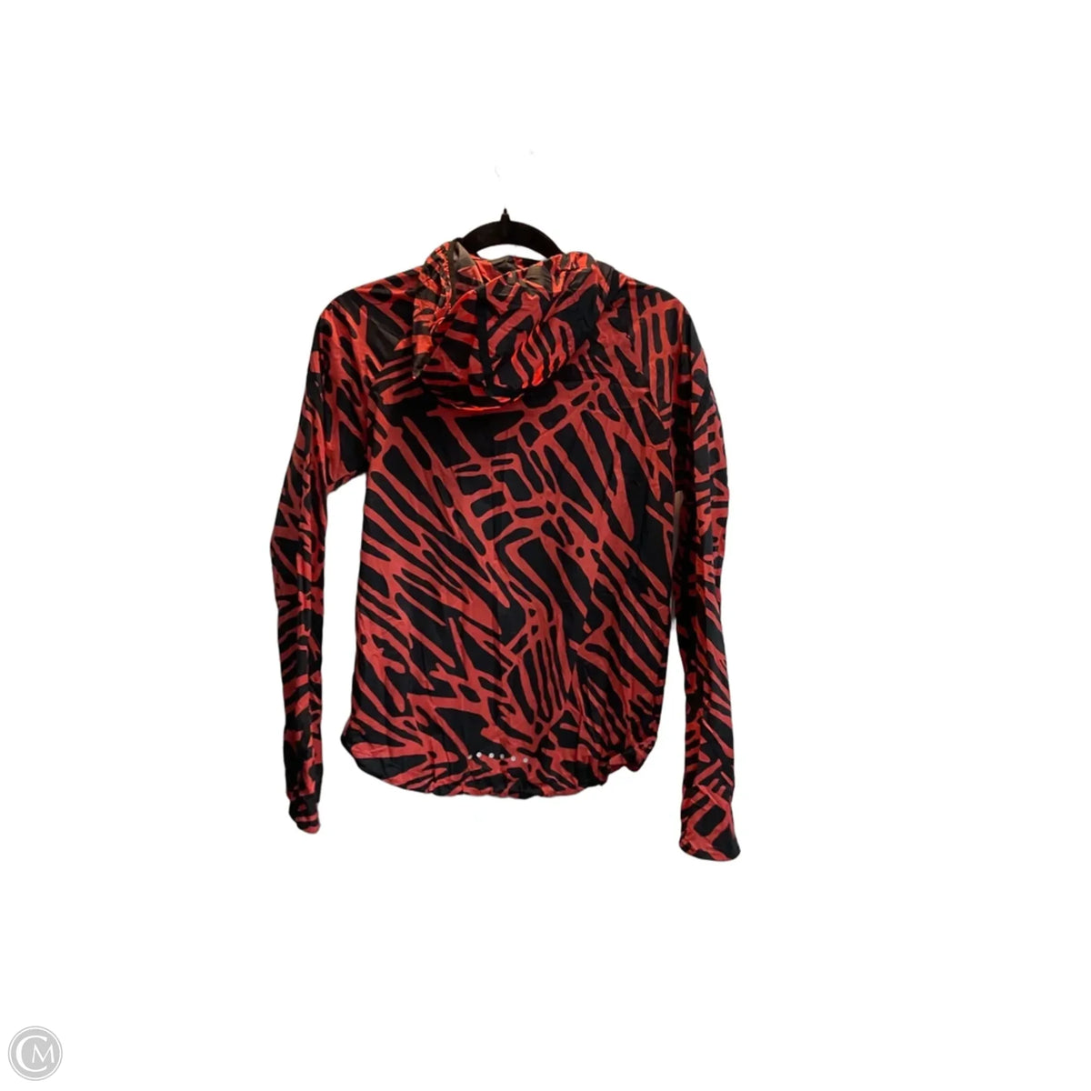 Athletic Jacket By Nike Apparel In Black & Red, Size: S