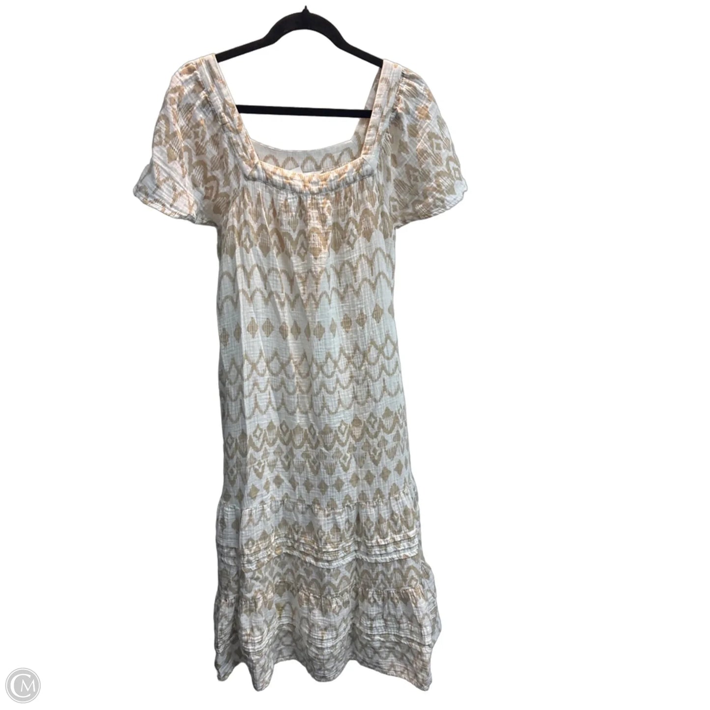 Dress Casual Maxi By Sonoma In Tan & White, Size: L