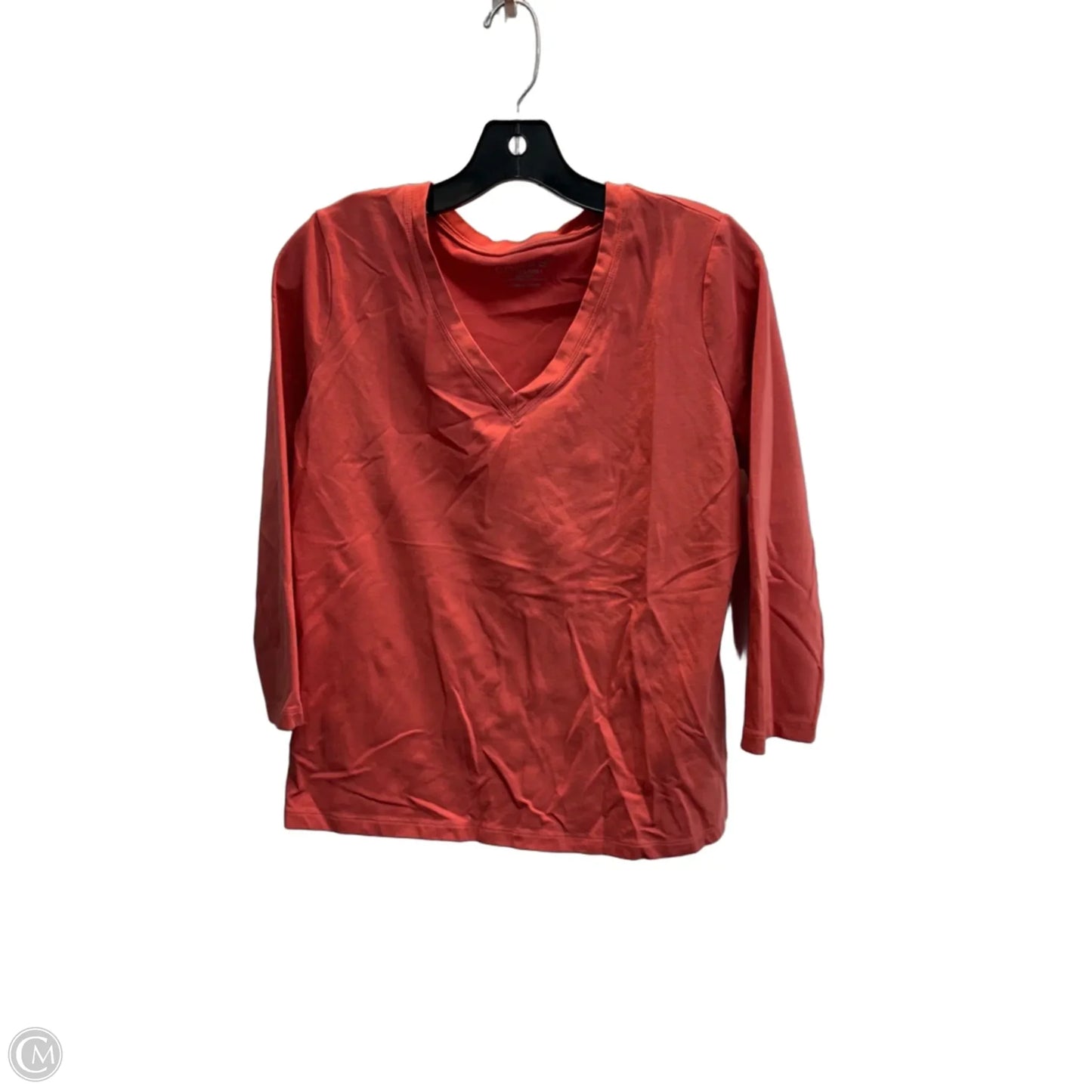 Top Long Sleeve Basic By Chicos In Red, Size: M