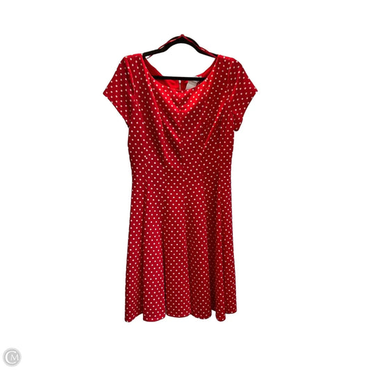 Dress Casual Midi By Dannyandnicole In Polkadot Pattern, Size: L