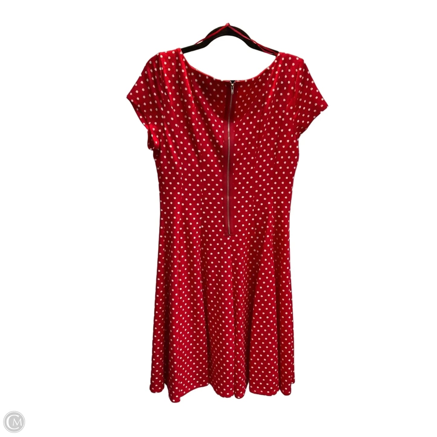 Dress Casual Midi By Dannyandnicole In Polkadot Pattern, Size: L