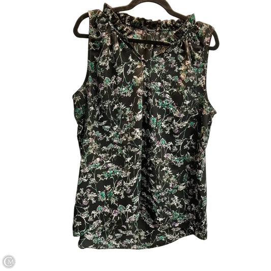 Top Short Sleeve By Simply Vera In Floral Print, Size: L