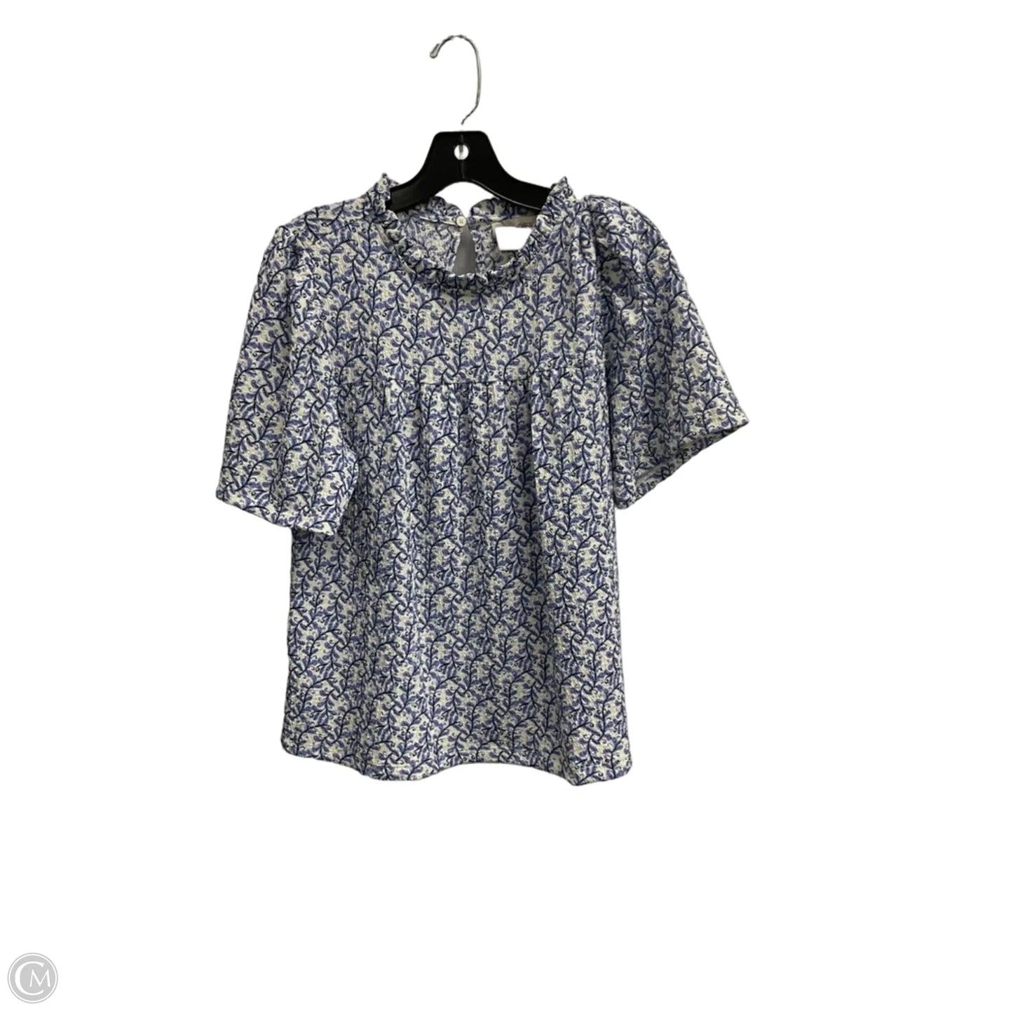 Top Short Sleeve By Loft In Blue, Size: M