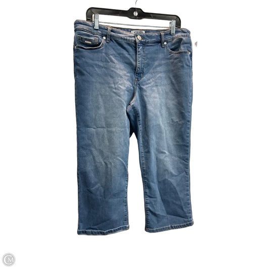 Capris By Nine West In Blue Denim, Size: 14