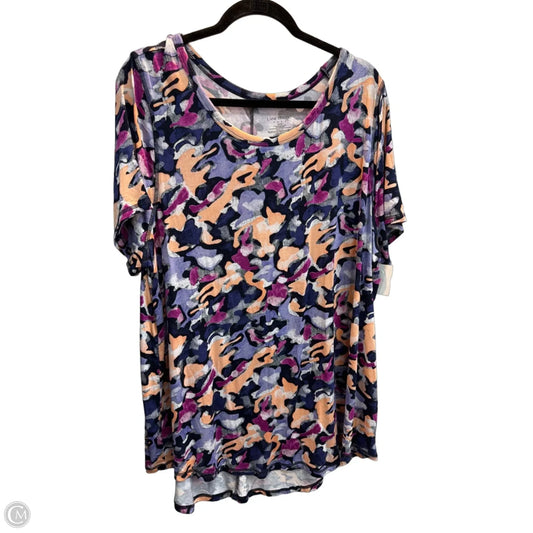 Top Short Sleeve Basic By Lane Bryant In Camouflage Print, Size: 1x
