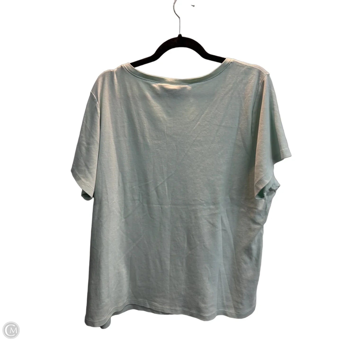 Top Short Sleeve Basic By Karen Scott In Blue, Size: 2x