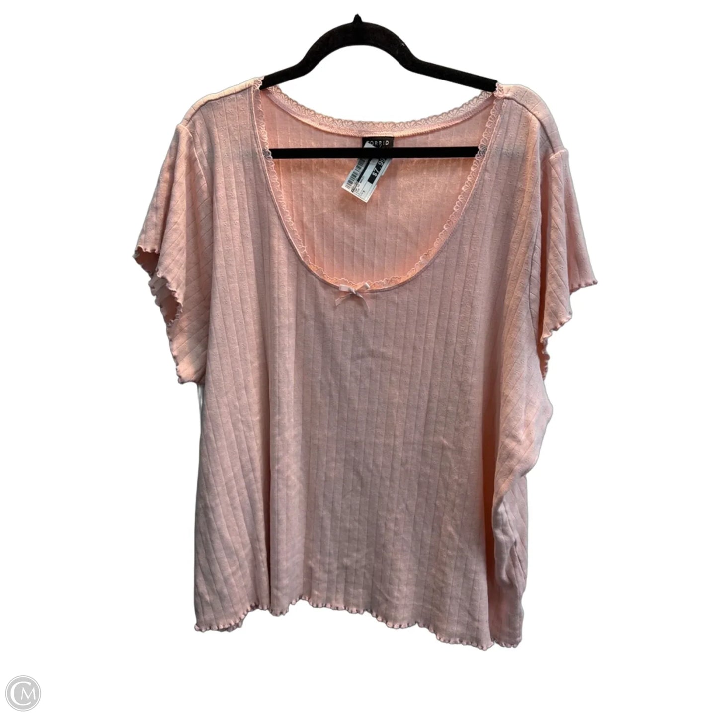 Top Short Sleeve Basic By Torrid In Pink, Size: 5