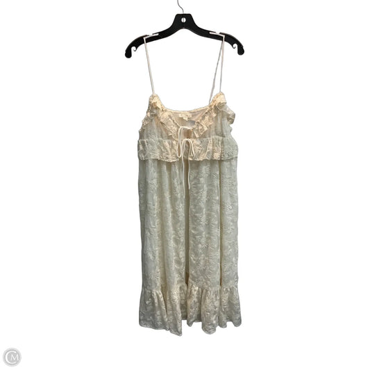Kimono By Clothes Mentor In Cream, Size: L