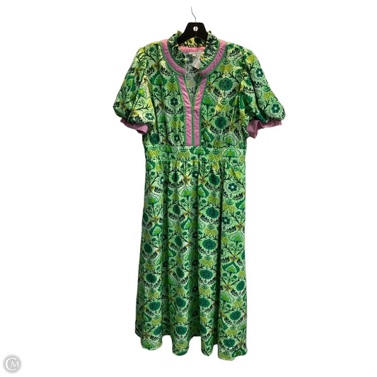 Dress Casual Maxi By Jodifl In Green & Pink, Size: L