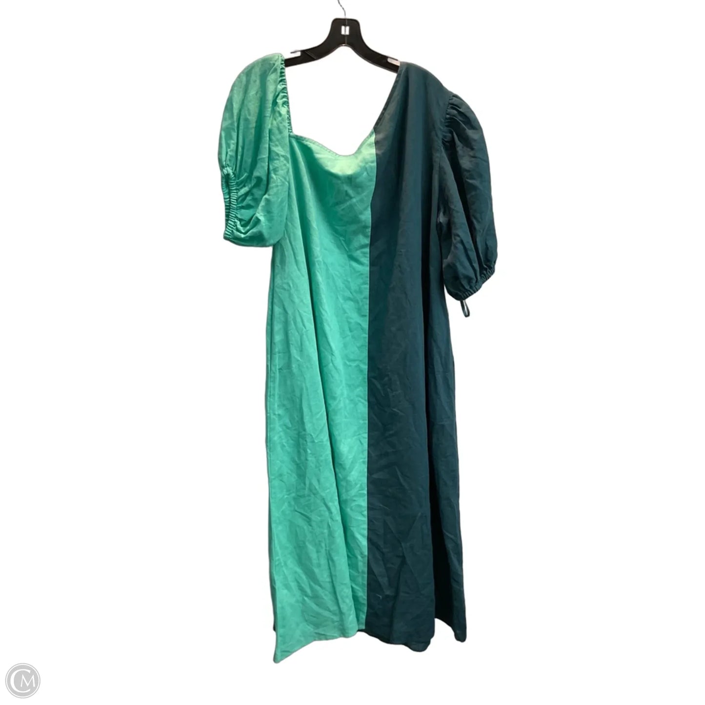 Dress Casual Maxi By Crosby In Blue & Green, Size: Xl