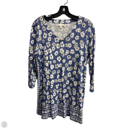 Top Long Sleeve By J. Jill In Floral Print, Size: M