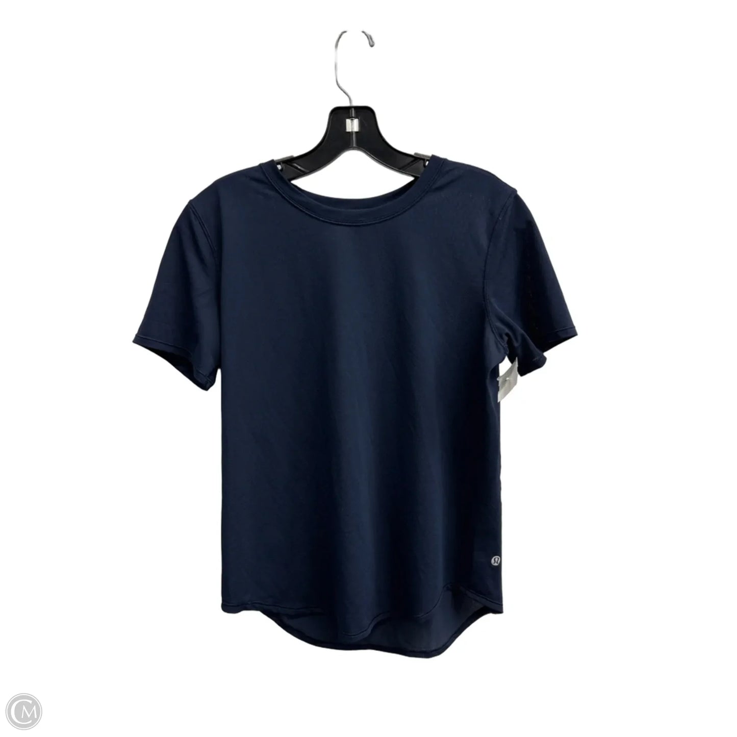Athletic Top Short Sleeve By Lululemon In Navy, Size: M