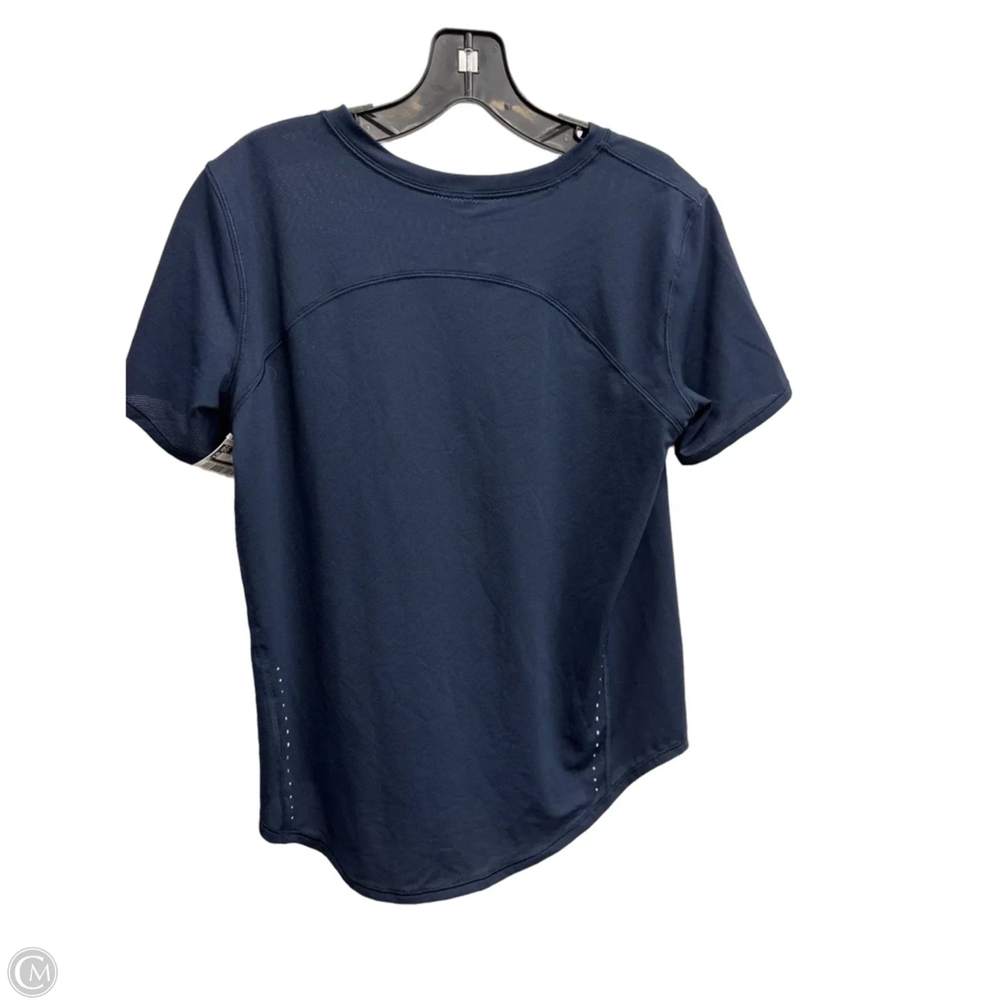Athletic Top Short Sleeve By Lululemon In Navy, Size: M