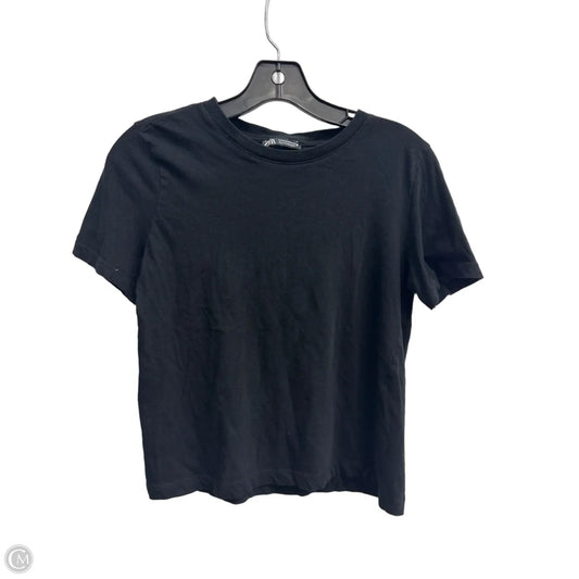 Top Short Sleeve Basic By Zara In Black, Size: M