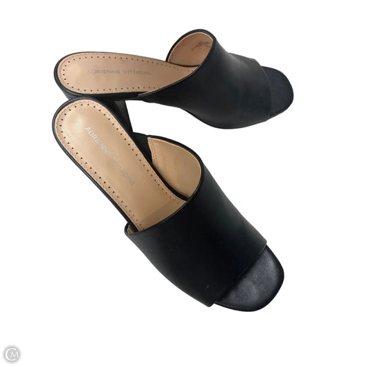 Sandals Heels Block By Adrienne Vittadini In Black, Size: 9.5