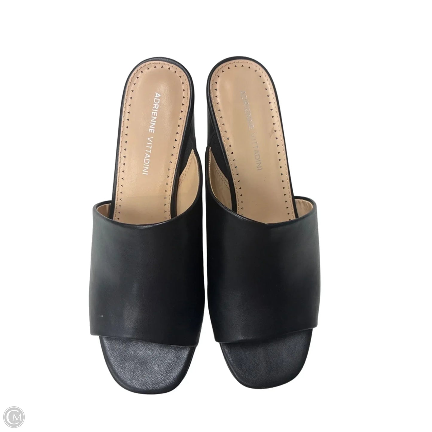 Sandals Heels Block By Adrienne Vittadini In Black, Size: 9.5