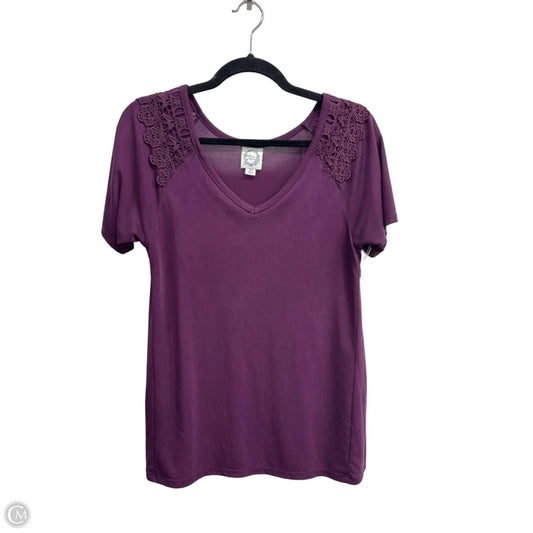 Top Short Sleeve By Blue Rain In Purple, Size: M