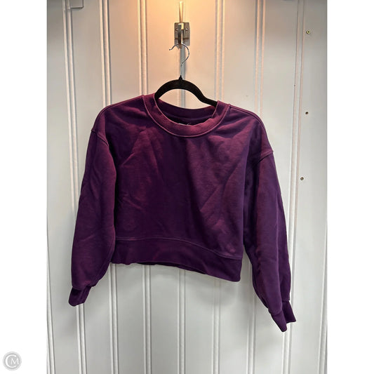 Athletic Sweatshirt Crewneck By Lululemon In Purple, Size: Xs