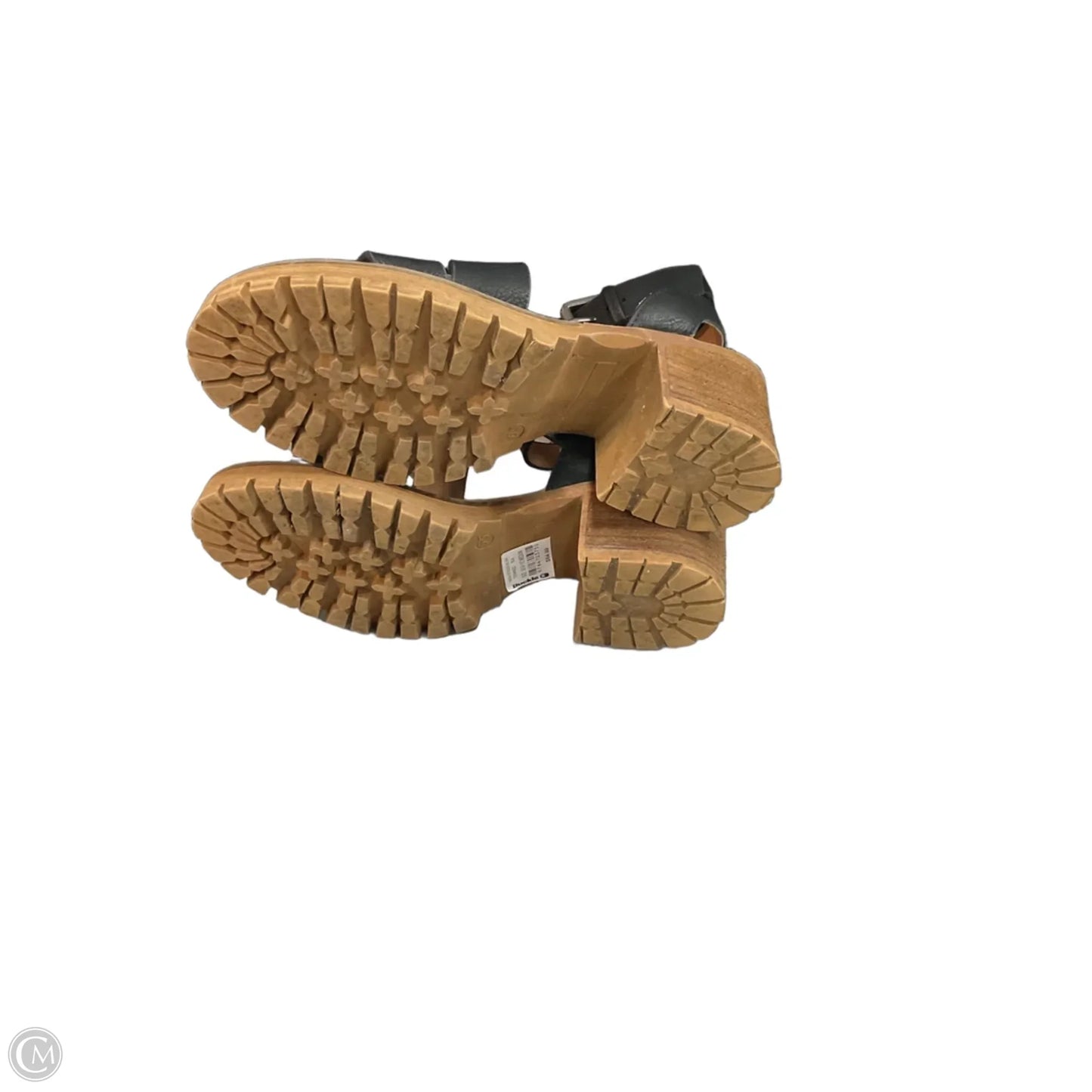 Sandals Heels Block By Very G In Black & Brown, Size: 6.5