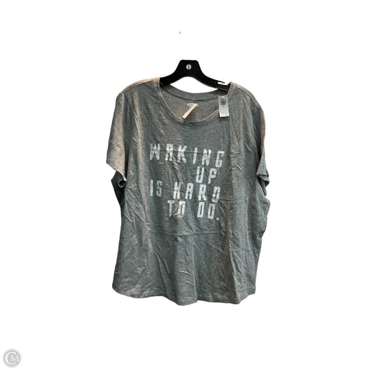 Top Short Sleeve Basic By Old Navy In Grey, Size: Xxl