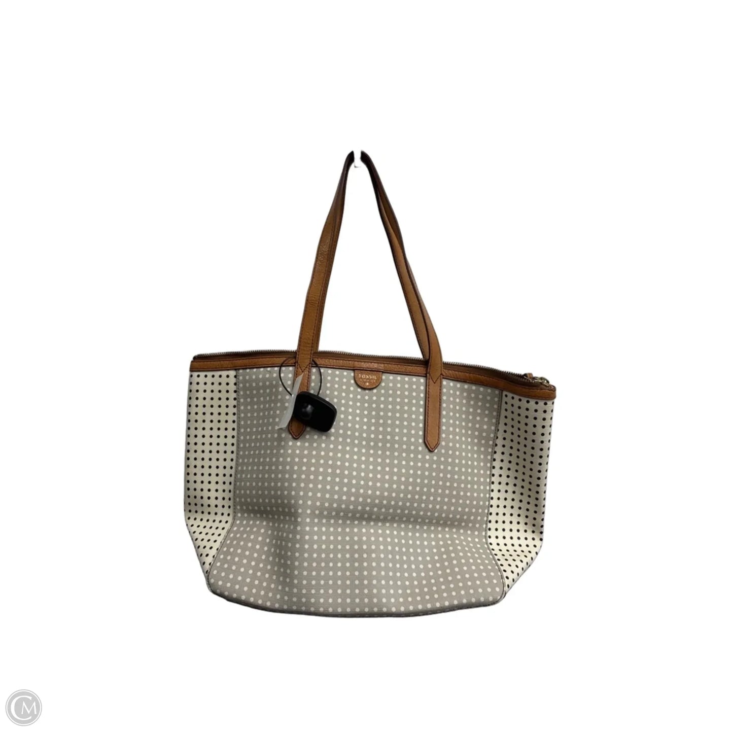 Tote Leather By Fossil, Size: Medium