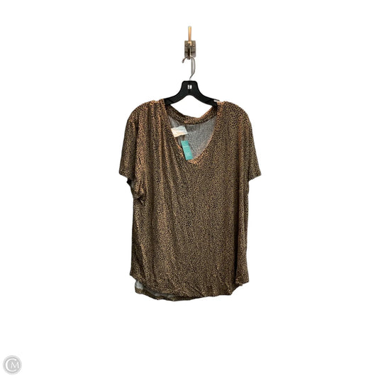 Top Short Sleeve Basic By Maurices In Animal Print, Size: Xl