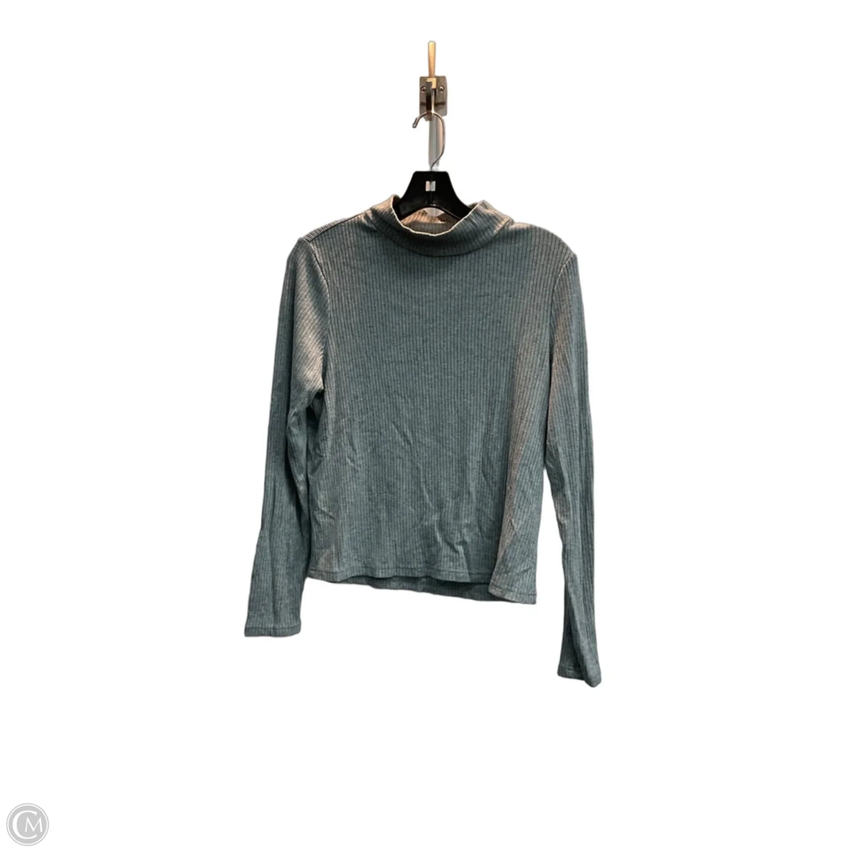 Top Long Sleeve Basic By Time And Tru In Blue, Size: L